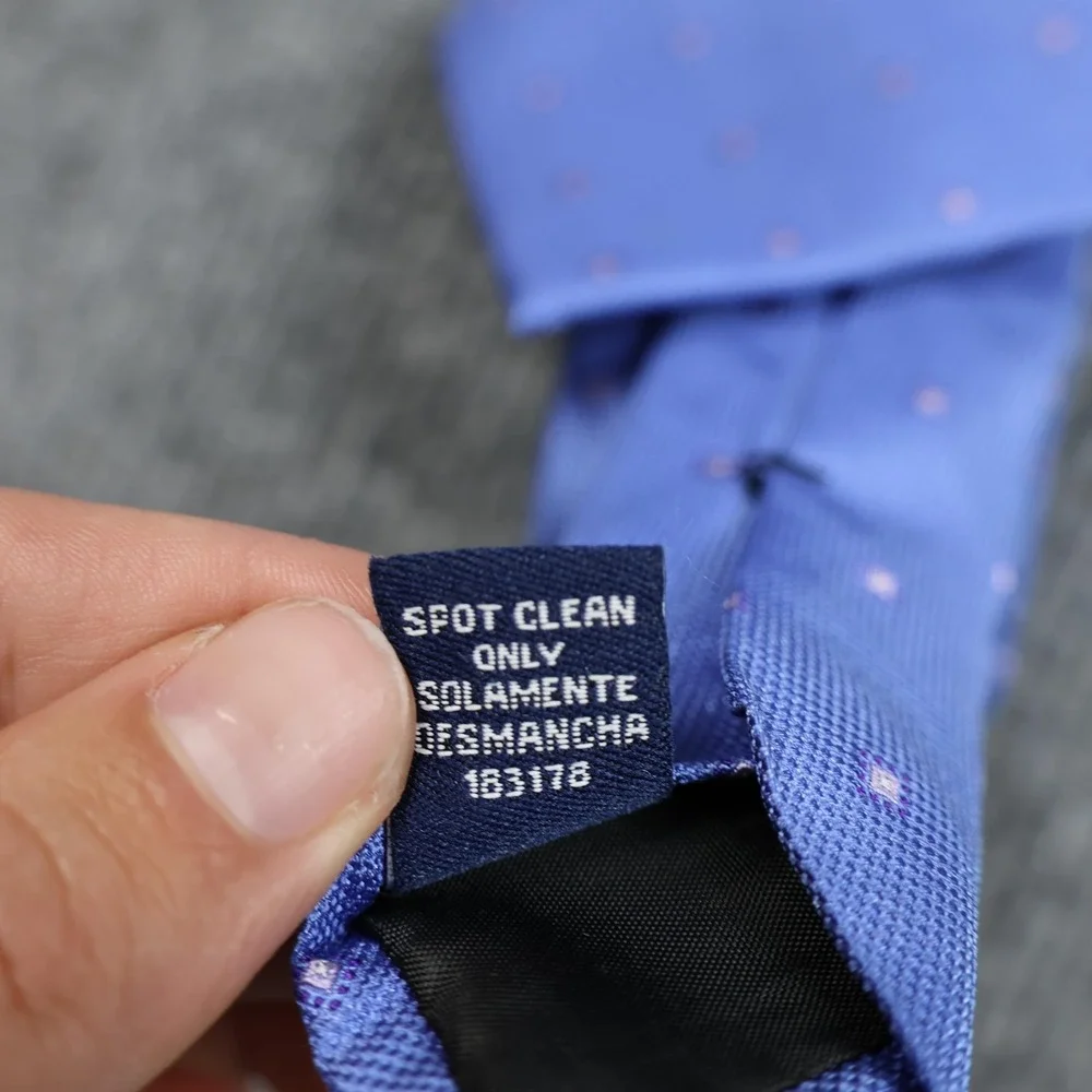 Stafford Tie Mens One Size Blue 100% Silk Geometric‎ Micro Dot Dress Necktie